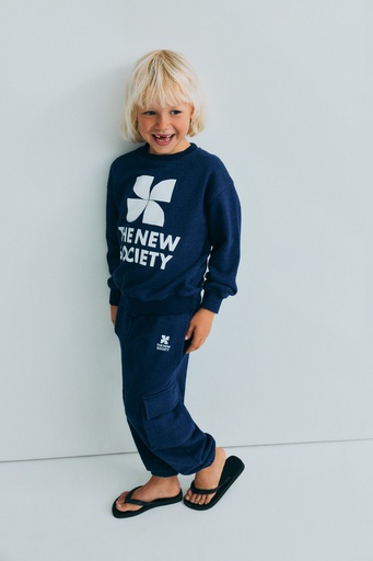 The New Society - Tns logo sweatshirt - Indigo denim