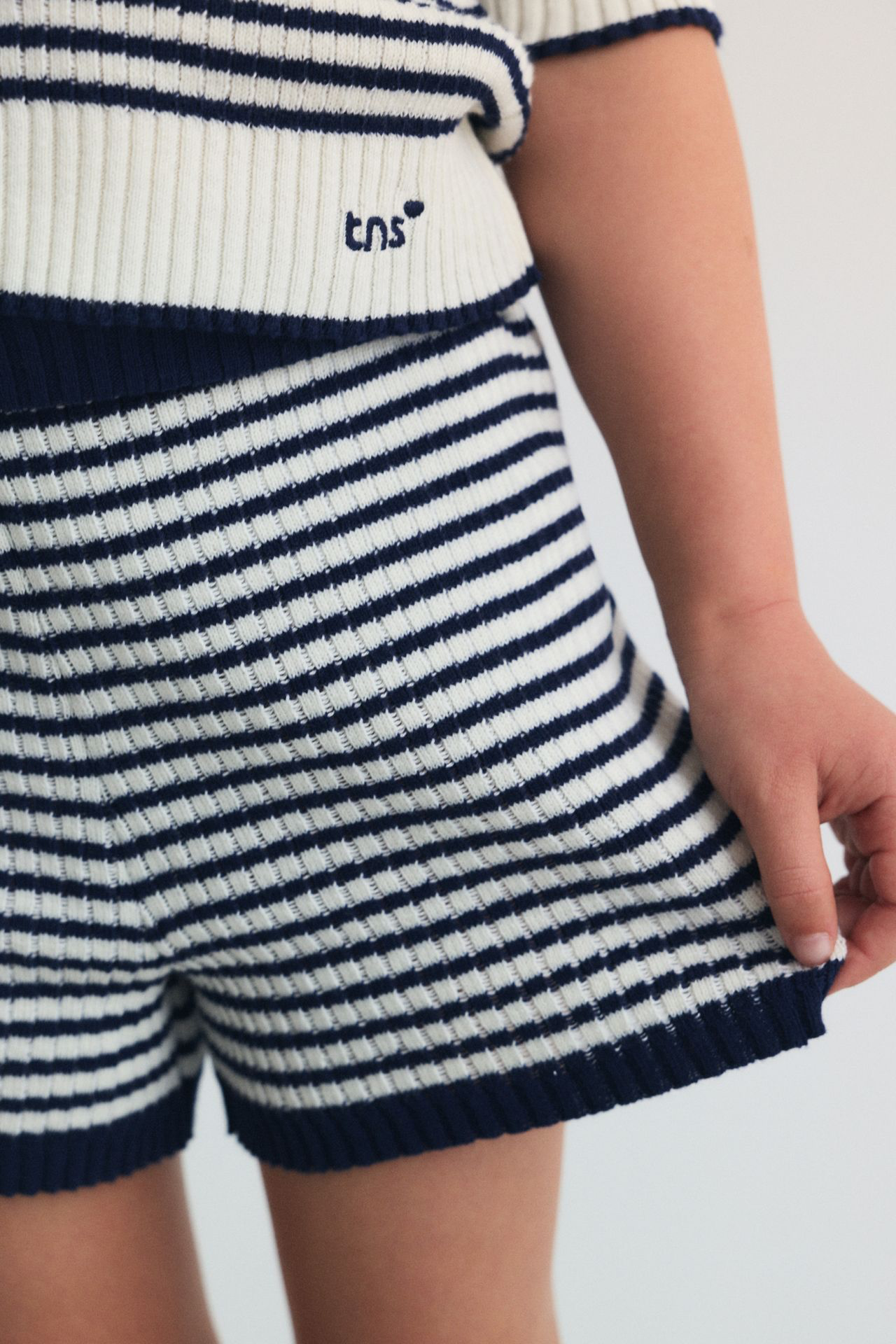 The New Society - Azalea polo knit - Summer midnight - 1