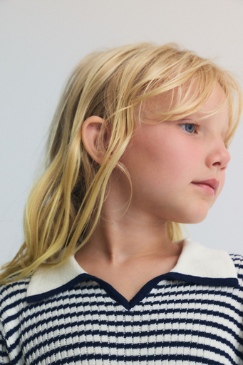 The New Society - Azalea polo knit - Summer midnight