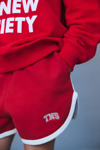 The New Society - Peony teen short - Tulip red