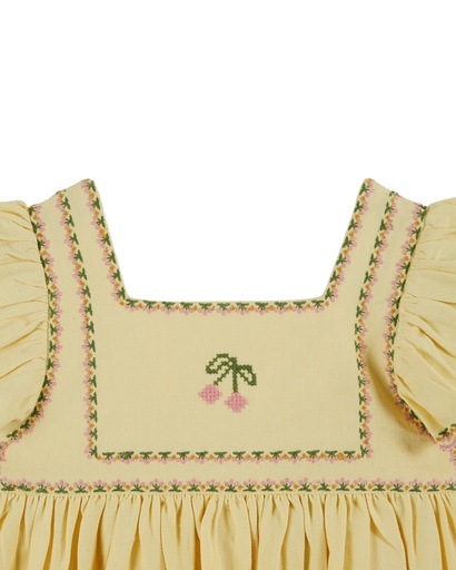 Emile & Ida - Robe brode canvas - Mimosa (ad042a)
