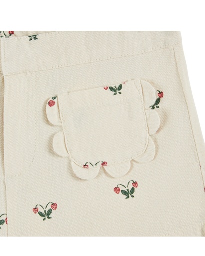 Emile & Ida - Short poches fleurs - Fraisillon (ad164a)