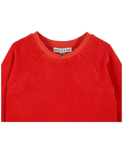 Emile & Ida - Sweat eponge - Coquelicot (ad014)