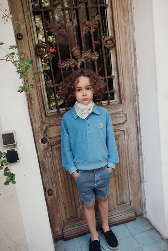 Emile & Ida - Sweat shirt eponge - Mer (ad125a)