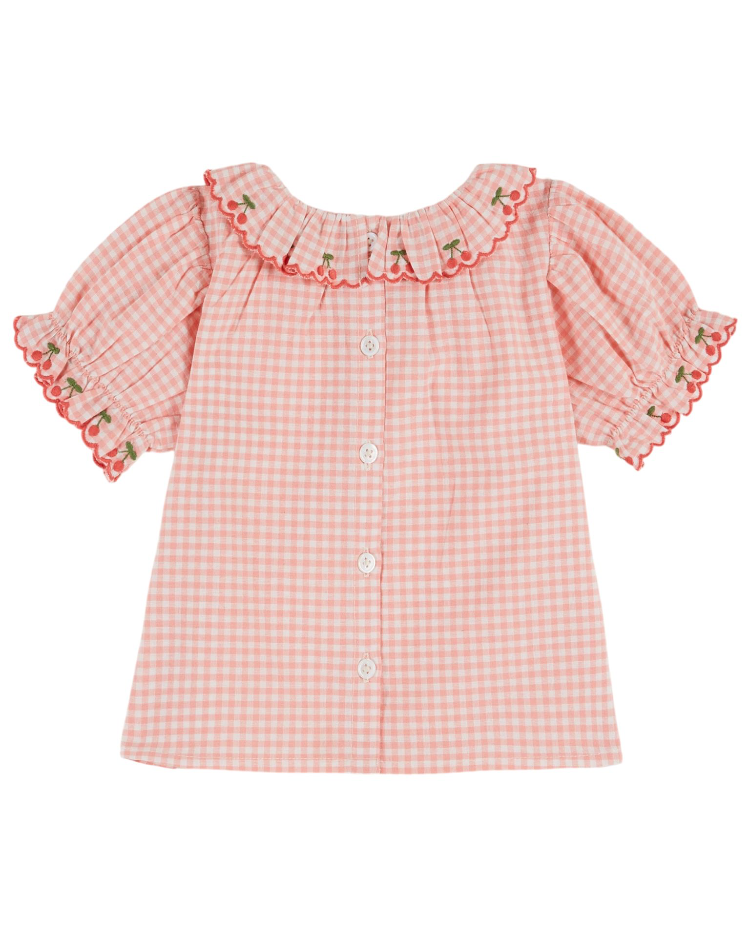 Emile & Ida - Blouse vichy col brode  - 1