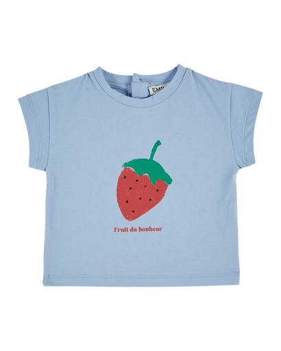 Emile & Ida - Tee shirt imprime place fruit - Ciel (ad015)