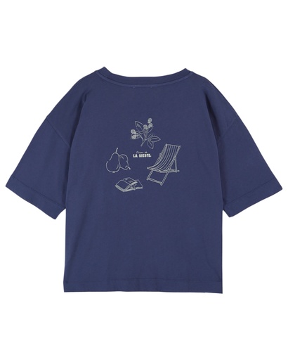 Emile & Ida - Tee shirt imprime - Marine (ida-daisy1)