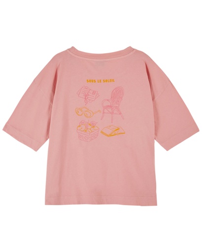 Emile & Ida - Tee shirt imprime - Rose indien (ida-daisy2)