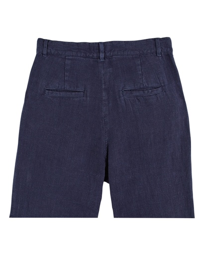 Emile & Ida - Pantalon lin droit - Marine (ida-drio)