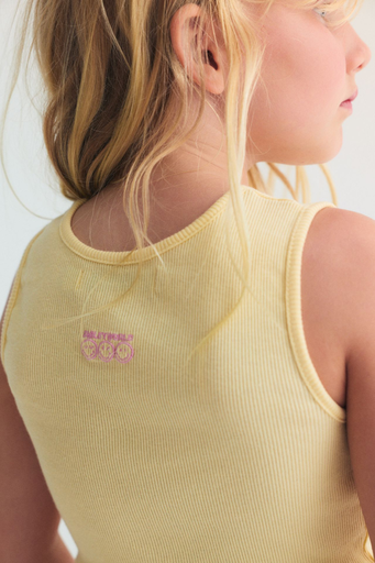 The New Society - Smiley tee soft lemon