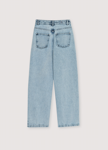 The New Society - Tns pleat denim teen pant - Bleach denim