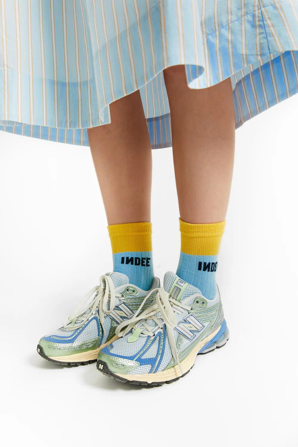Indee - Various socks with logo sky blue - 1