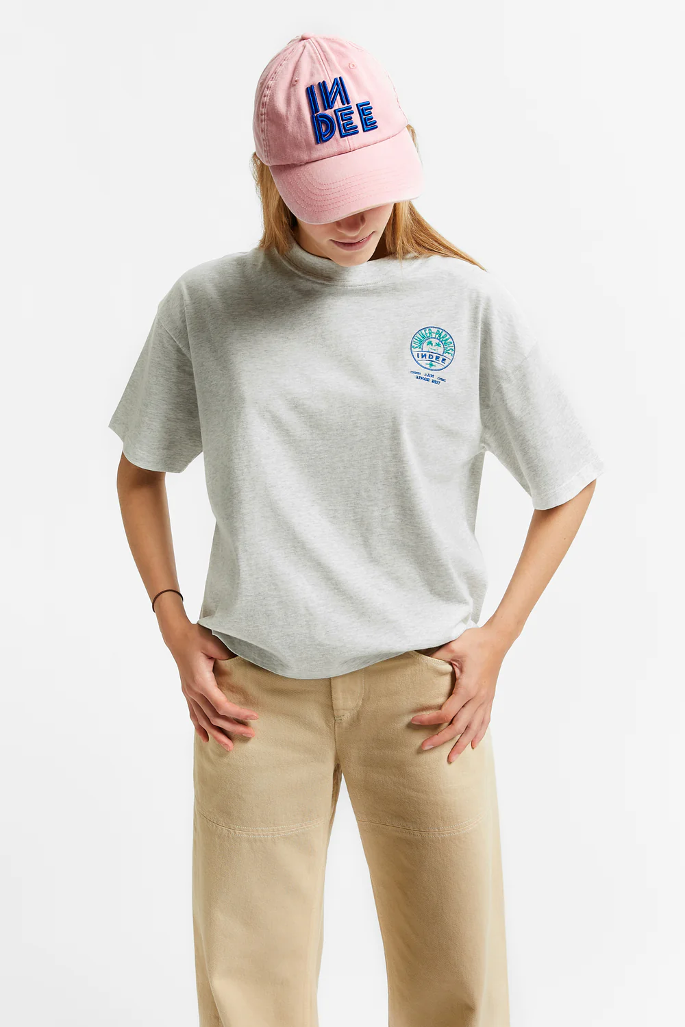 Indee - Vacancy T-shirt (grey melange) - 1