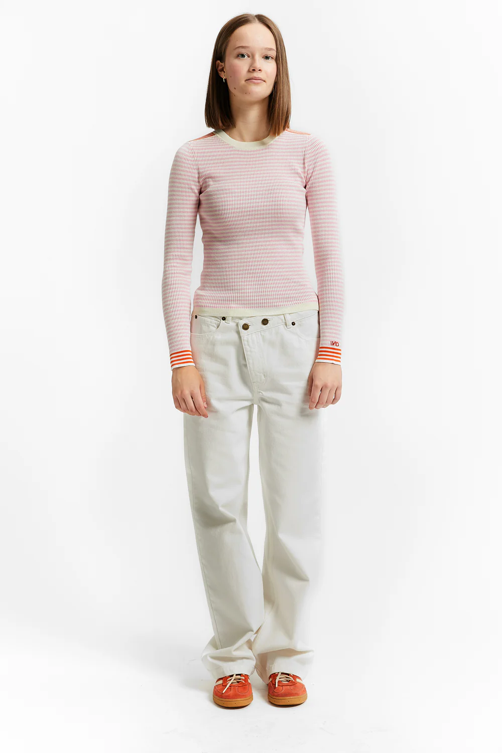 Indee - Valdez mom fit denim trousers white - 3