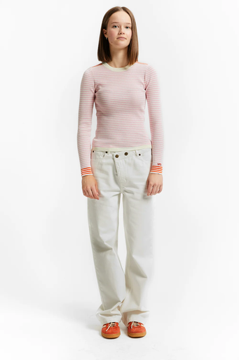 Indee - Valdez mom fit denim trousers white