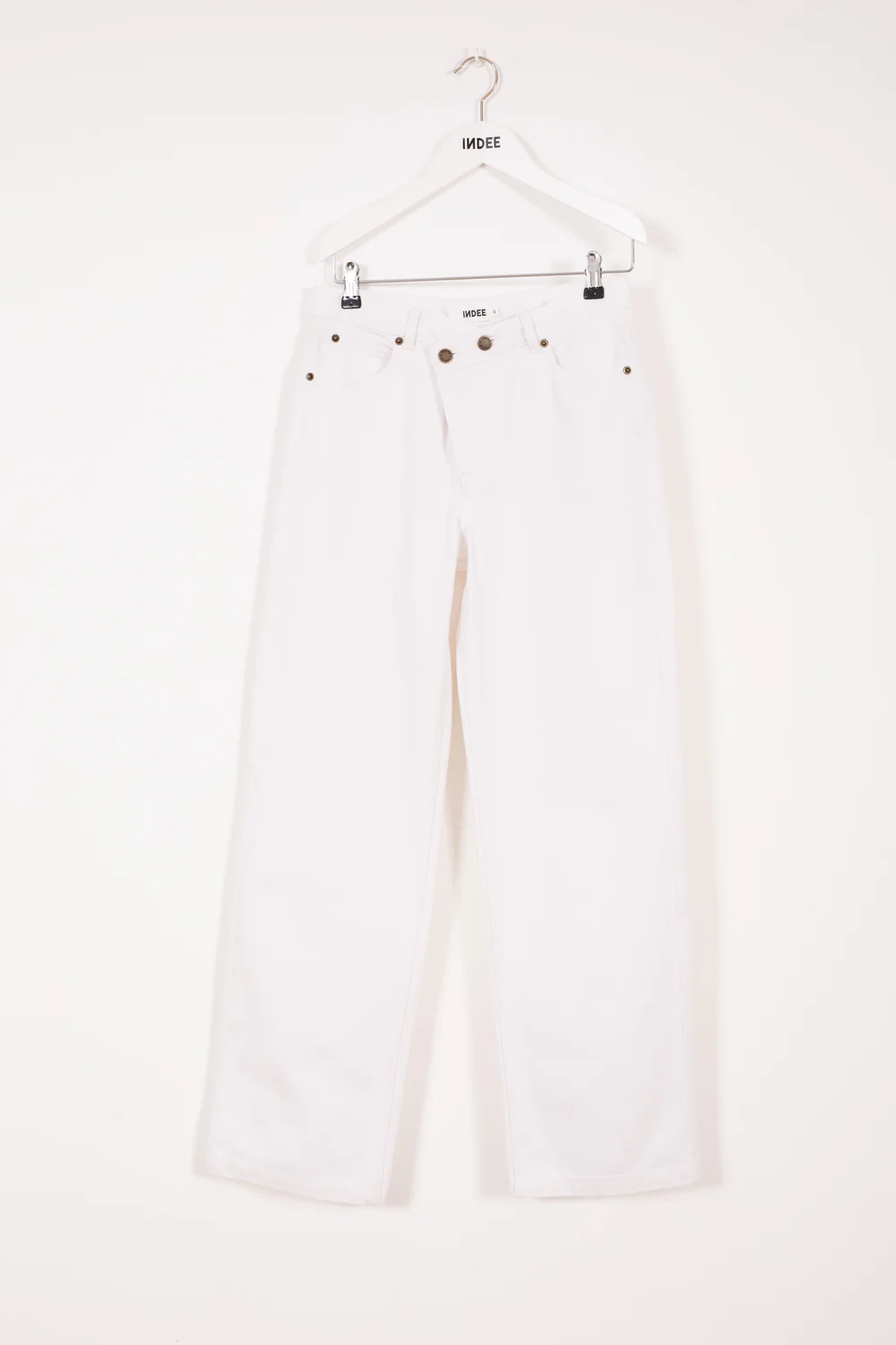 Indee - Valdez mom fit denim trousers white - 4