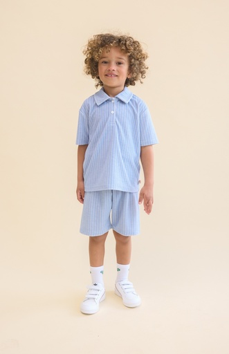 Flöss - Nohr shirt - Bright blue stripe