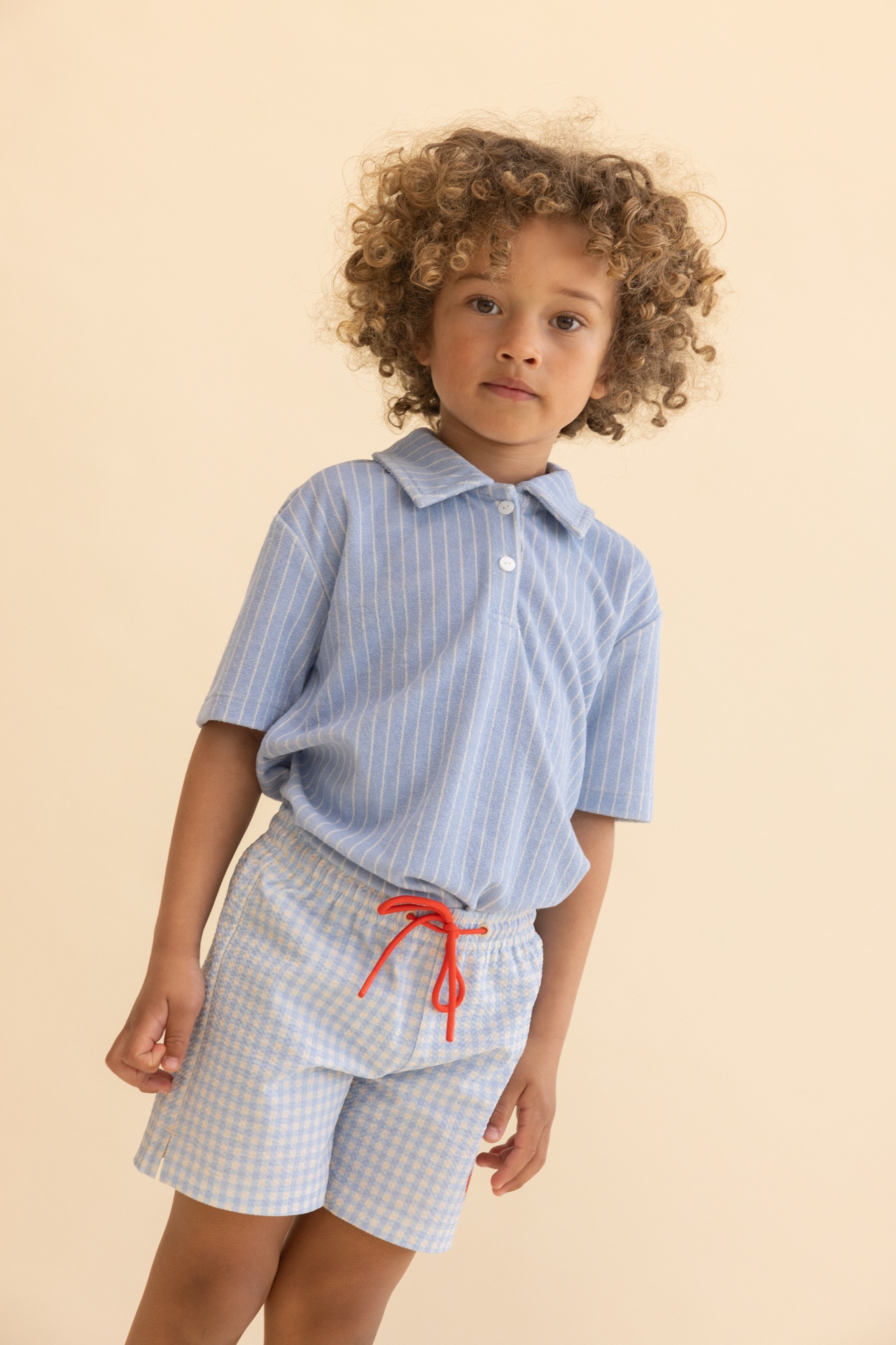 Flöss - Ocean swim shorts - Blue gingham - 2