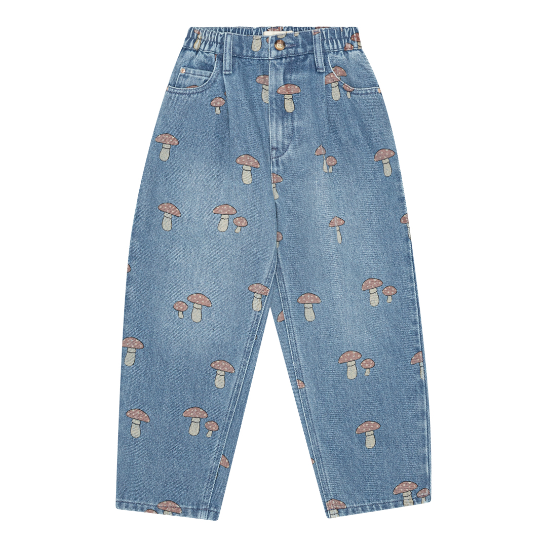 Brunobruno - Dorethy aop jeans - mid blue denim aop - 1