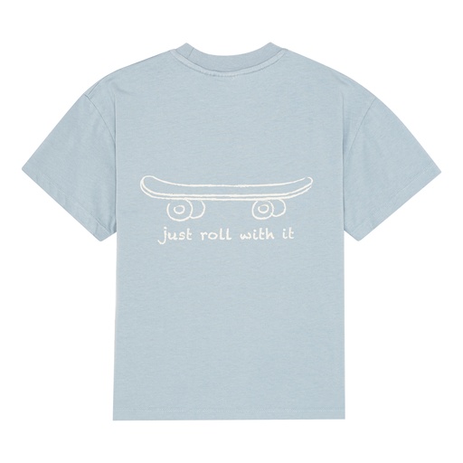 Brunobruno - Nanna t-shirt - dusty blue skateboard