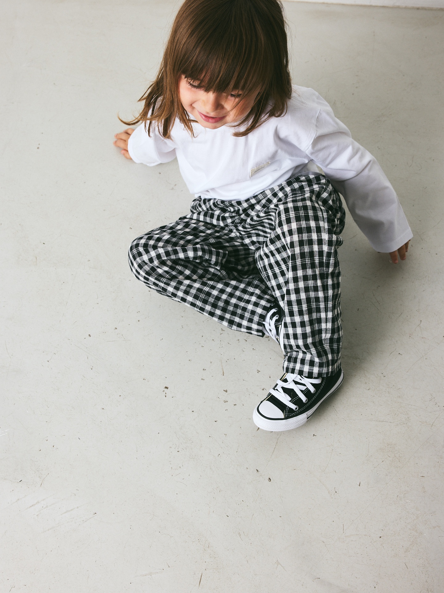 Brunobruno - Dora check pants - jet black check - 3
