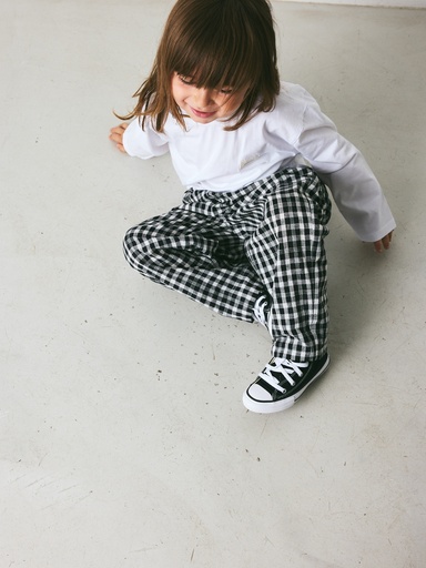 Brunobruno - Dora check pants - jet black check