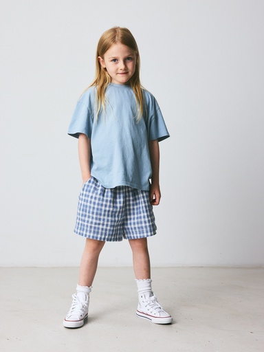 Brunobruno - Theo check shorts - dusty blue check