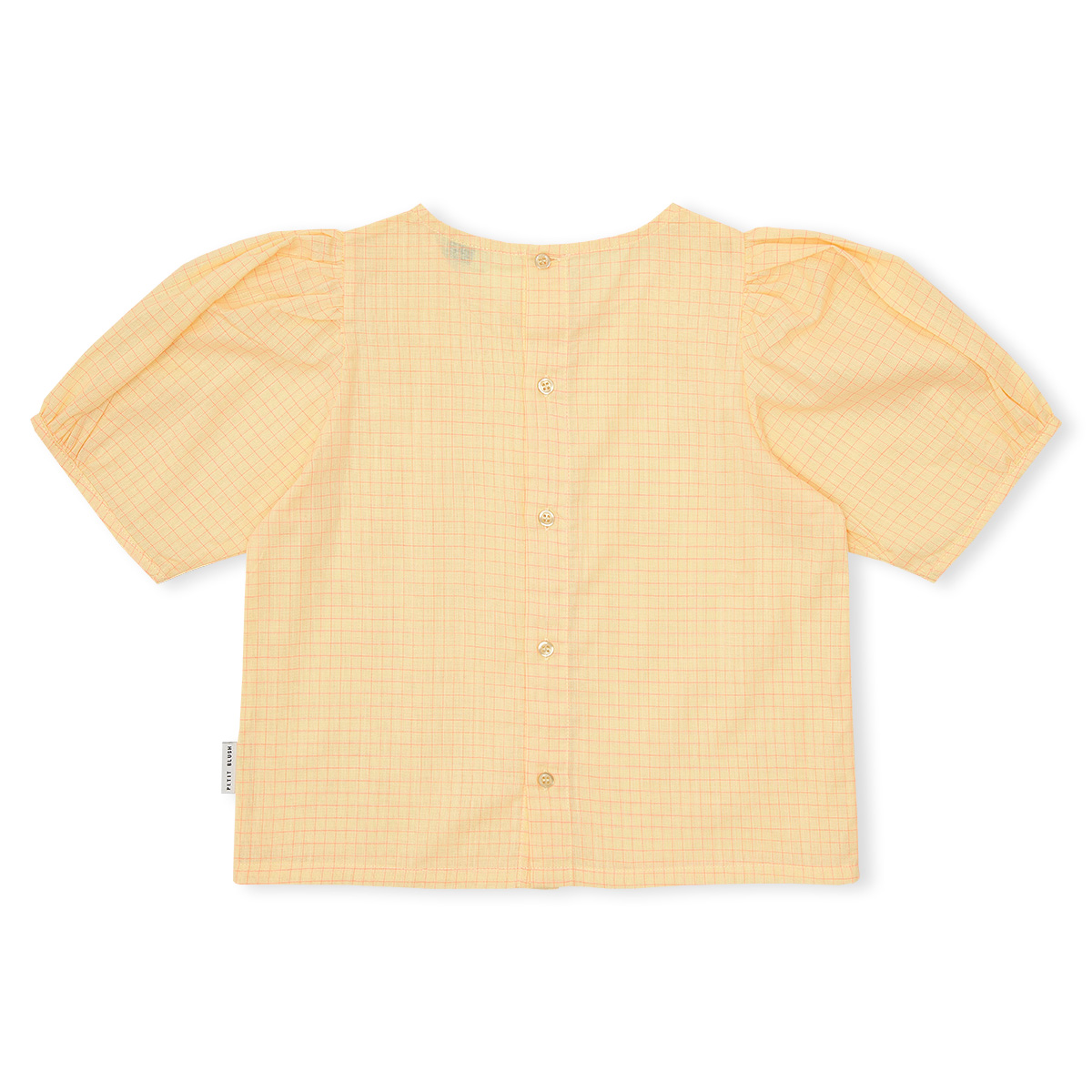 Petit Blush - Puff sleeve blouse - Check butter yellow - 2