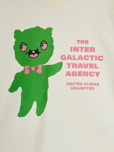 Mini Rodini - Alien travel T-shirt - Off-white