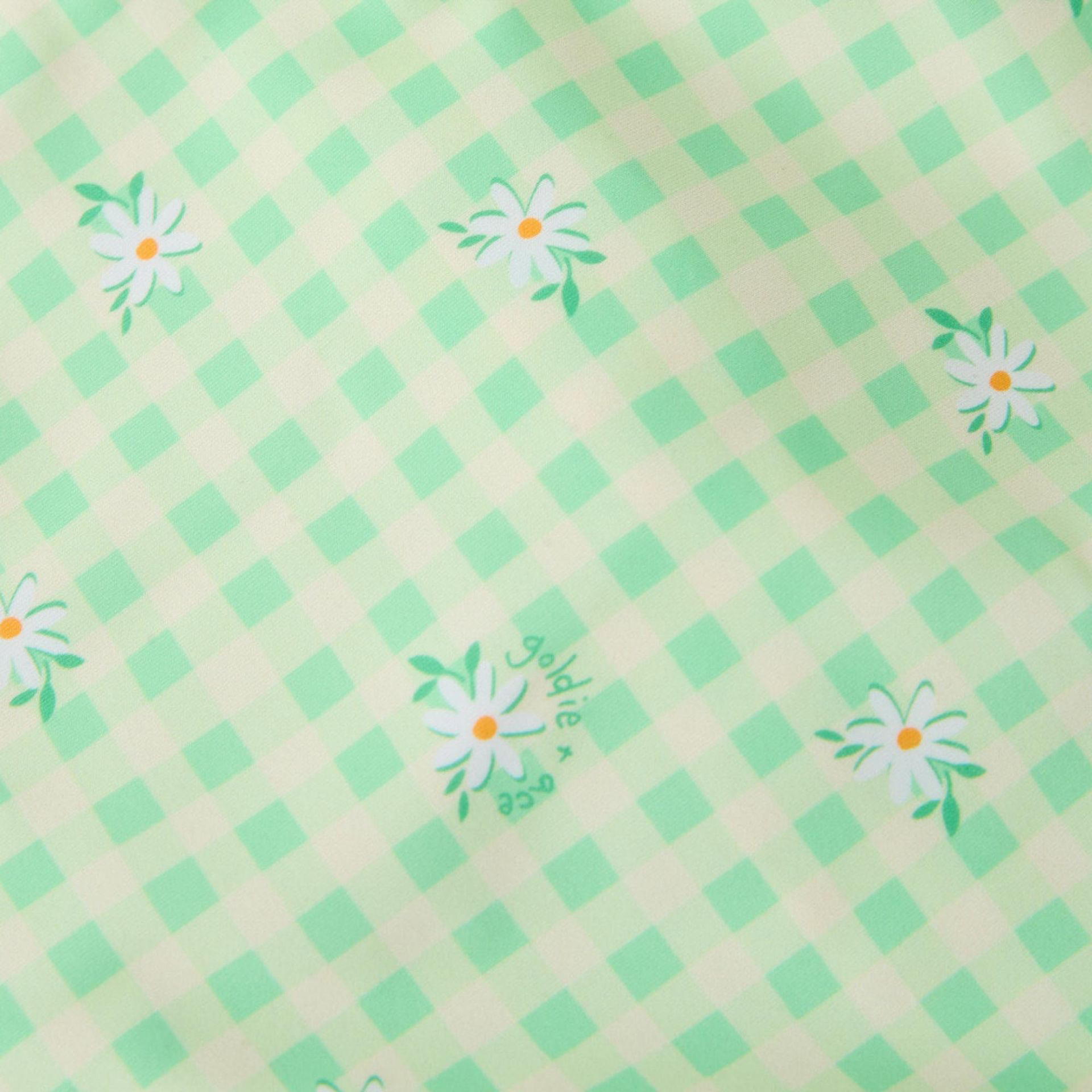 Goldie and Ace - Gingham daisy zip up swim vest - 2