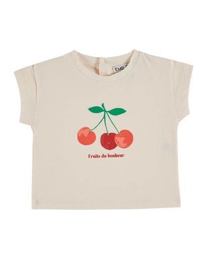Emile & Ida - Tee shirt imprime place fruit - Creme (ad015)