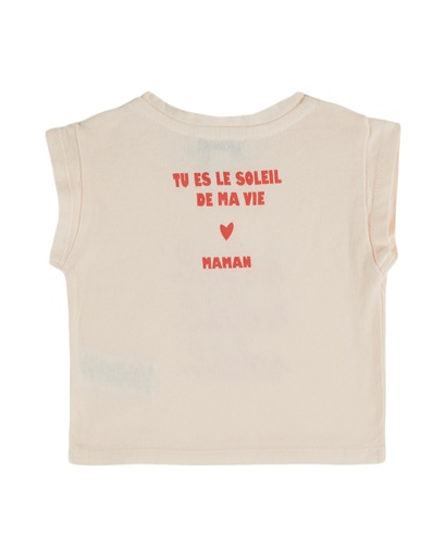 Emile & Ida - Tee shirt fete des meres - Creme (ad120)