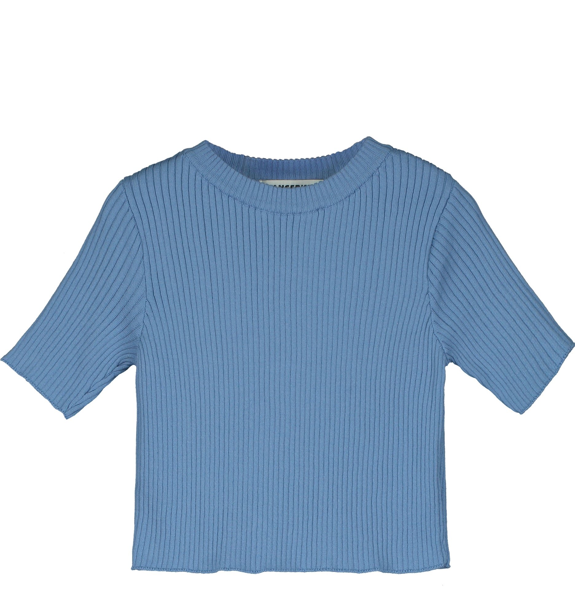 Tangerine - Knitted crew neck top - Baby blue - 1
