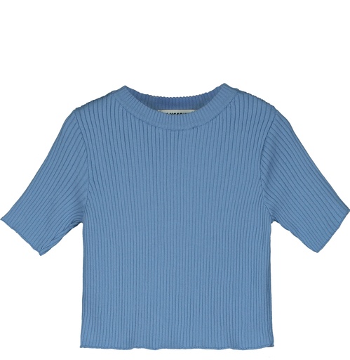 Tangerine - Knitted crew neck top - Baby blue