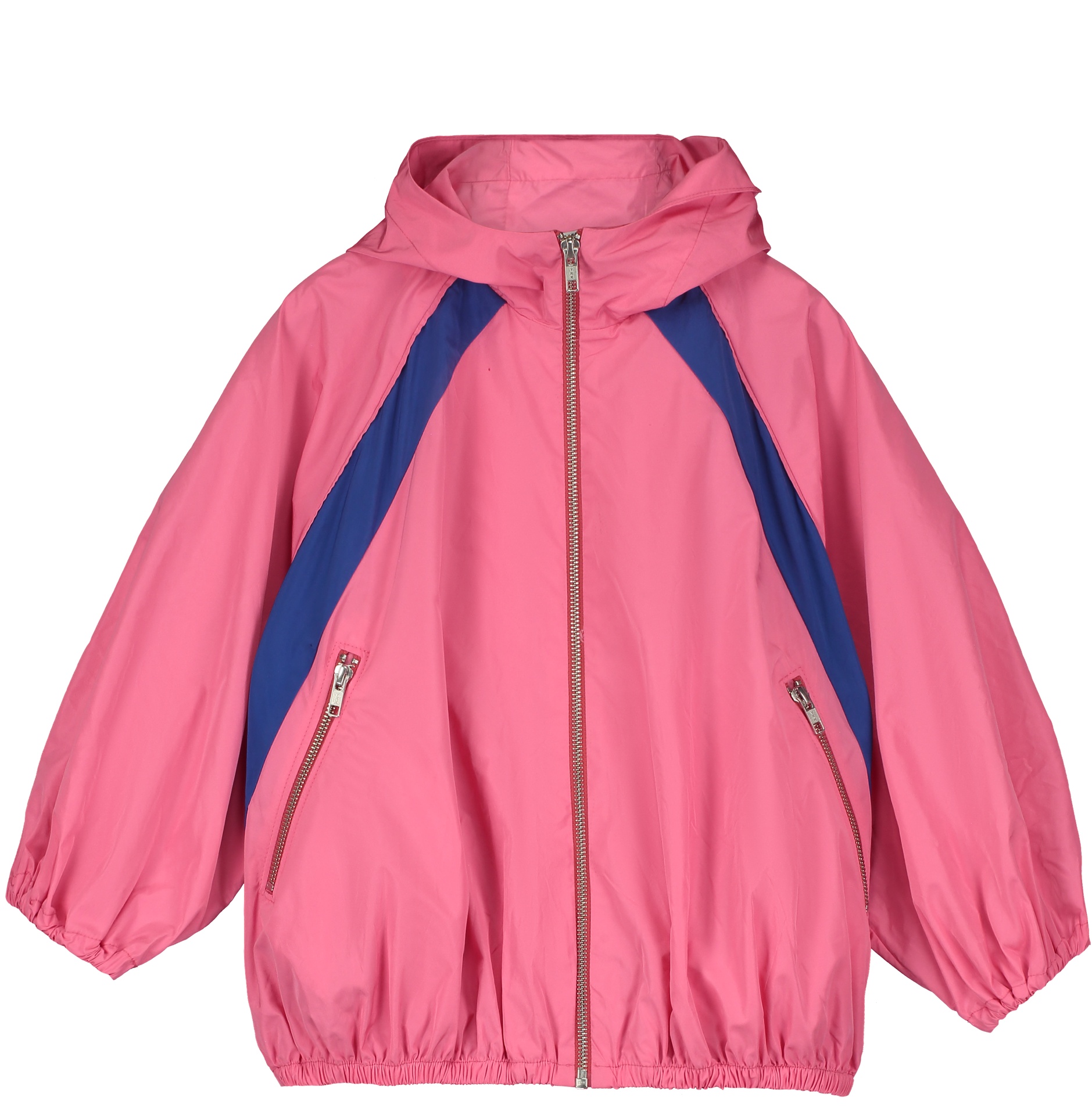 Tangerine - Tafetta zip-up jacket - Fandango pink / clematis blue - 1