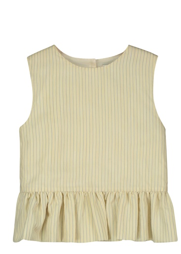 Tangerine - Striped peplum blouse - Happy hopes / cumulus cloud