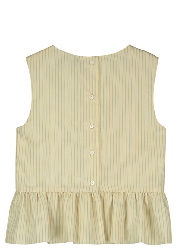 Tangerine - Striped peplum blouse - Happy hopes / cumulus cloud