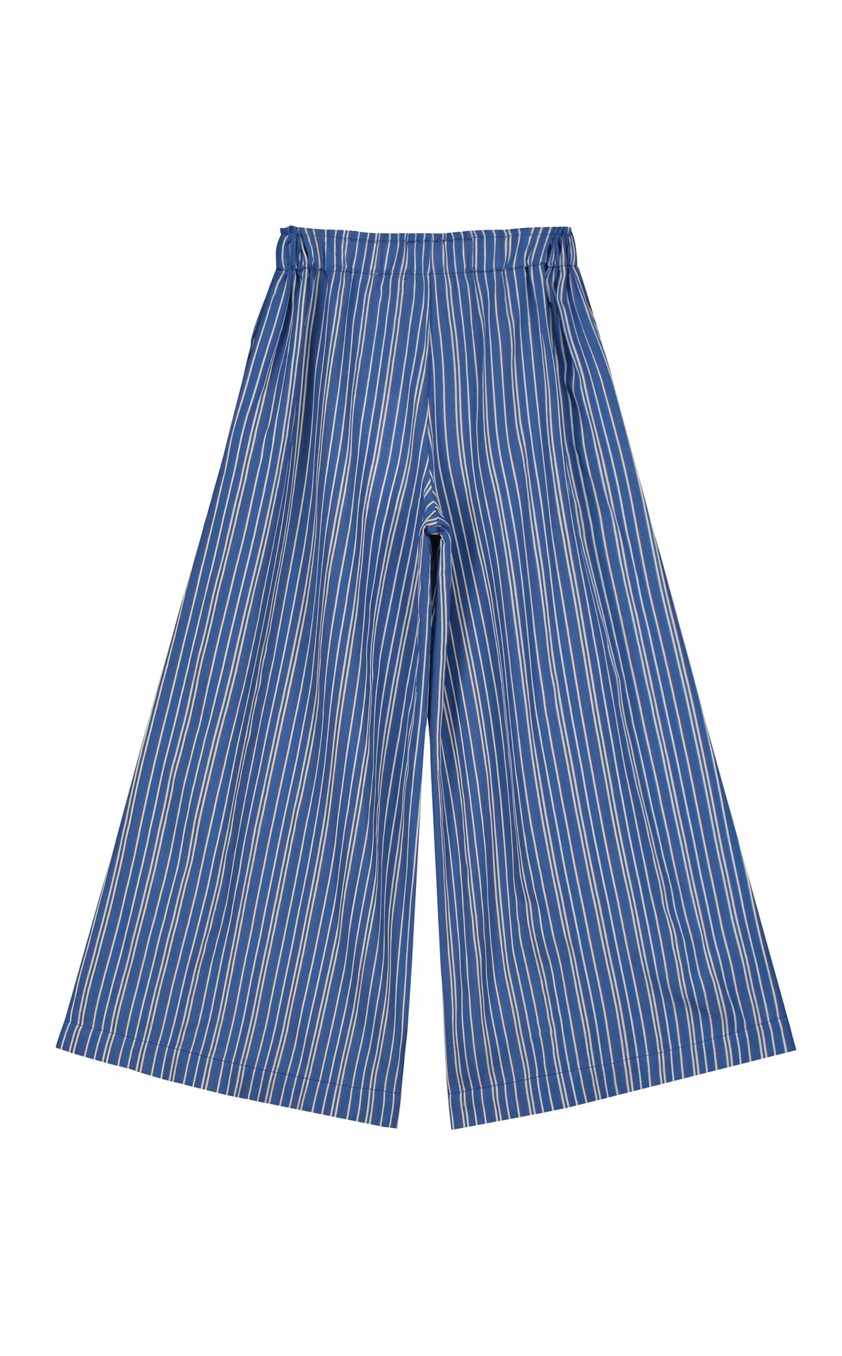 Tangerine - Striped wide trouser - Clematis blue / burgundy / white - 1