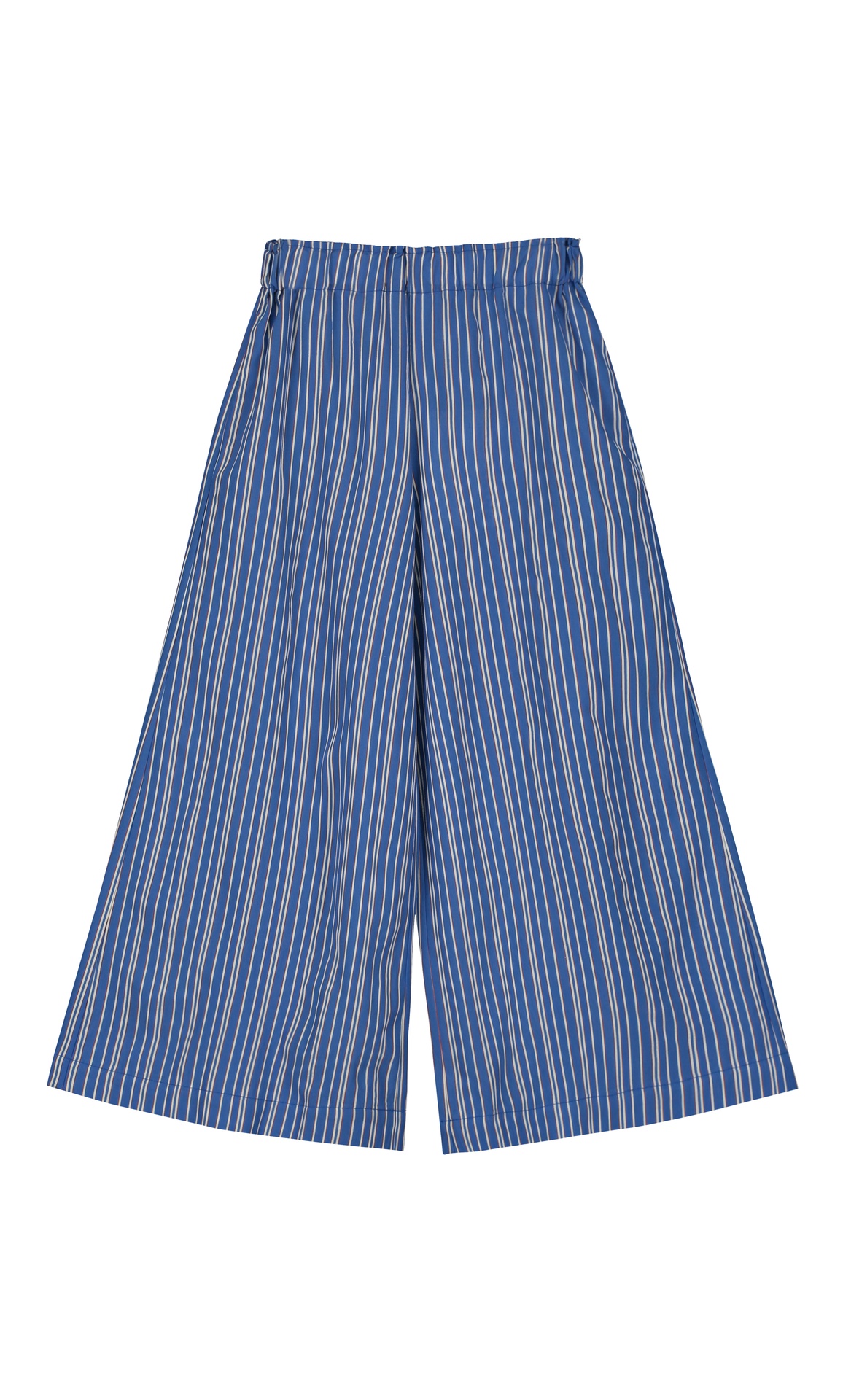 Tangerine - Striped wide trouser - Clematis blue / burgundy / white - 2