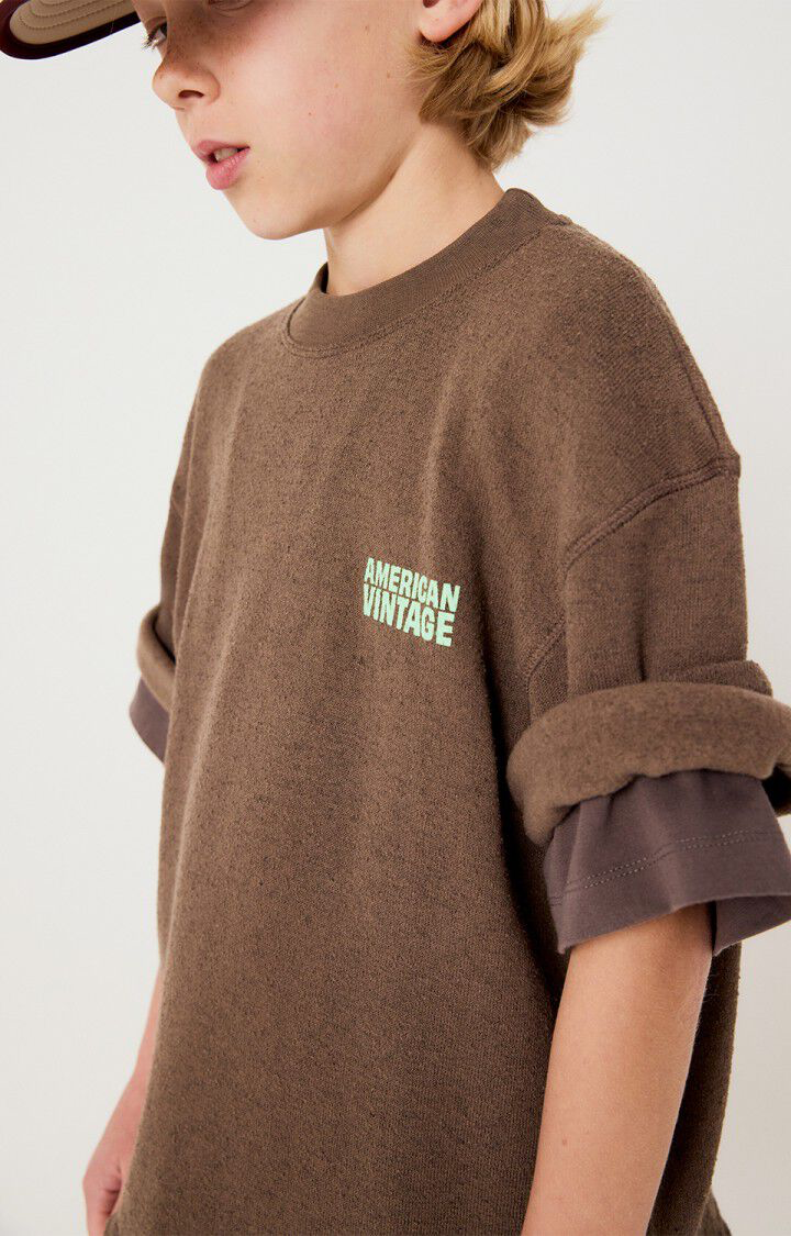American Vintage - Evona sweater KM (bruin) - 1