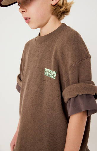 American Vintage - Evona sweater KM (bruin)