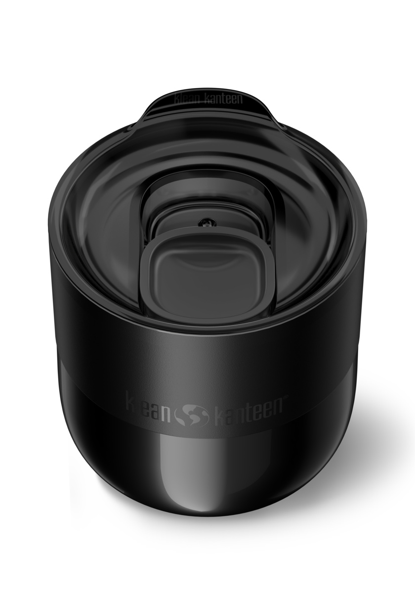 Klean Kanteen - Zwarte geïsoleerde Beker 'Lowball' met schuifdeksel (280ml) - 1
