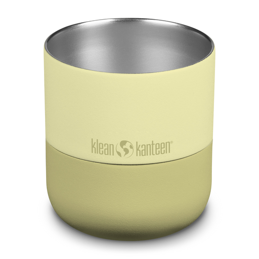 Klean Kanteen - Gele geïsoleerde Beker 'Lowball' met schuifdeksel (280ml)
