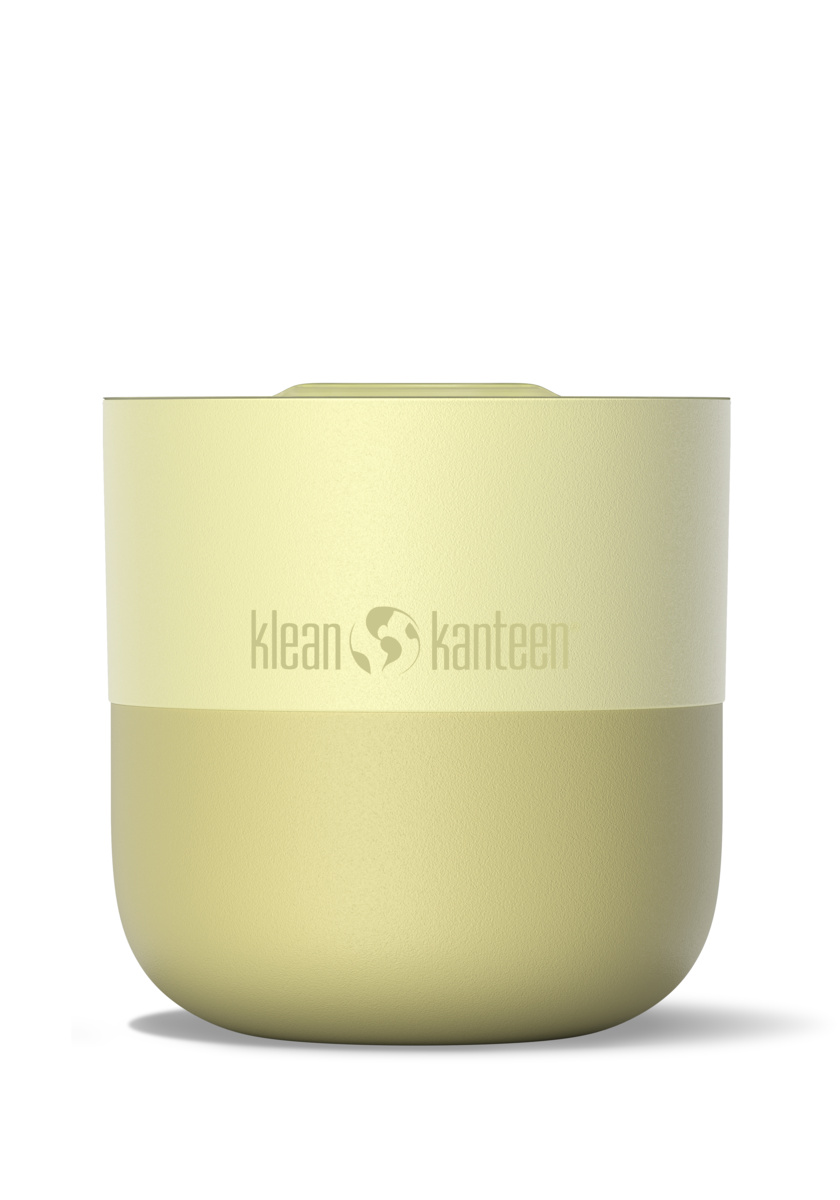 Klean Kanteen - Gele geïsoleerde Beker 'Lowball' met schuifdeksel (280ml) - 2