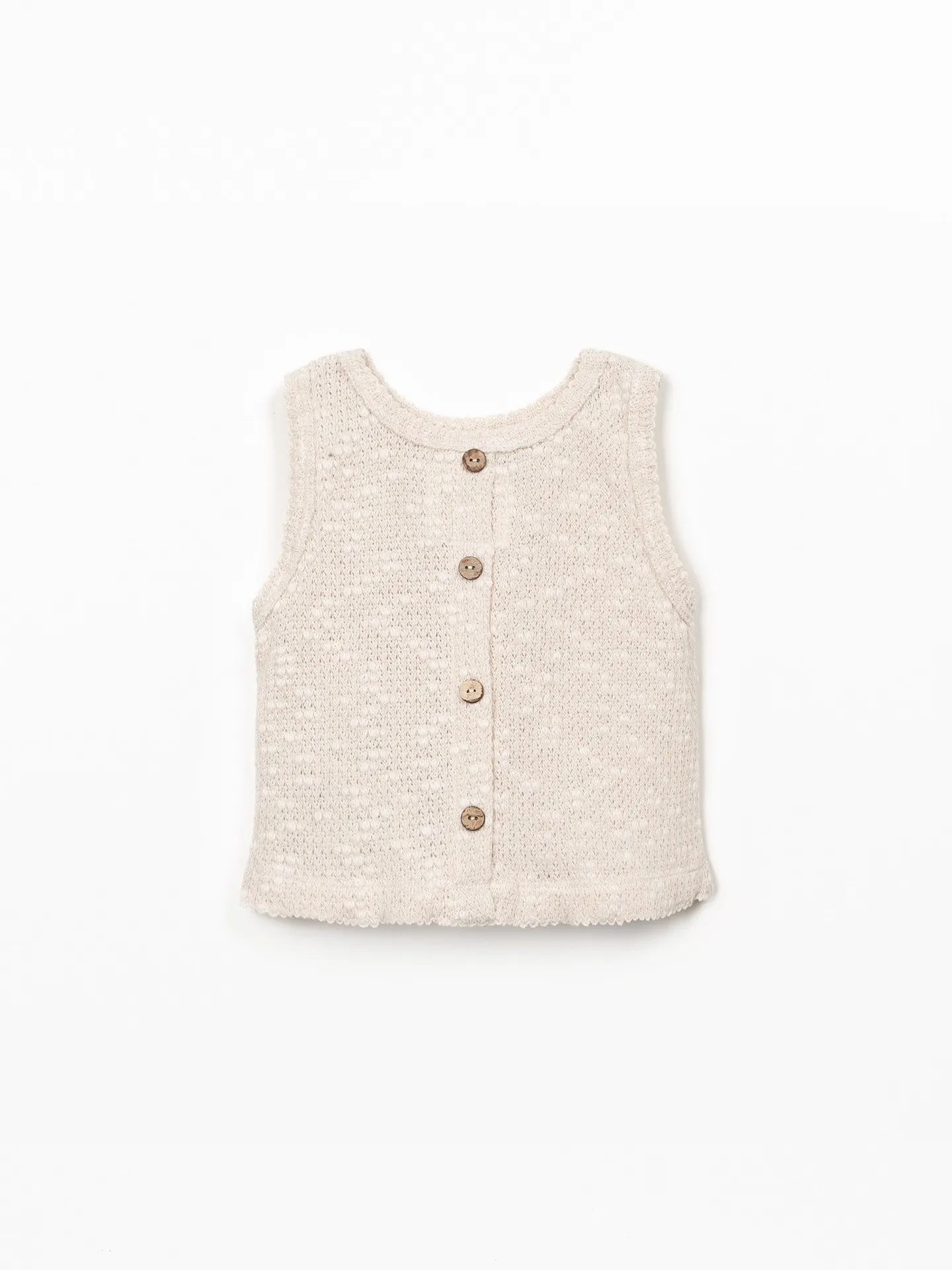 Play Up - Embellished piqué top (bio resin) - 1