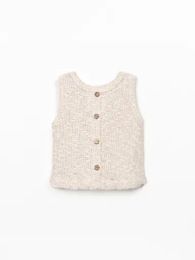Play Up - Embellished piqué top (bio resin)