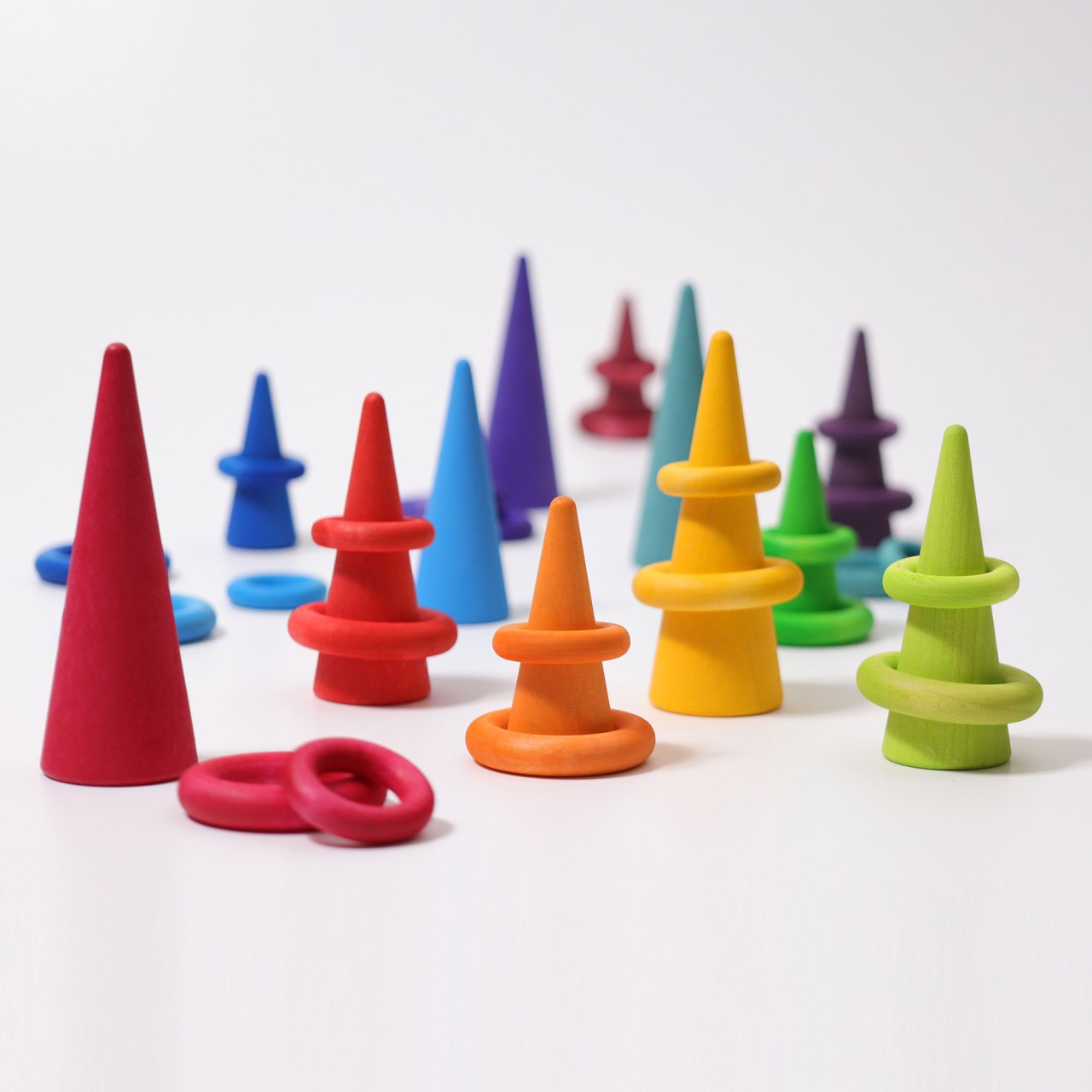 Grimms - Houten ringen - Regenboog  - 1