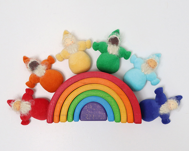Grimms - 6 katoenen kabouters - Regenboog  - 2
