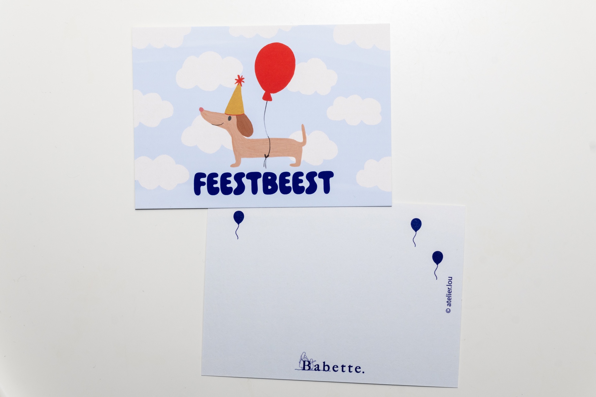 Atelier Lou - Wenskaart Feestbeest - 2
